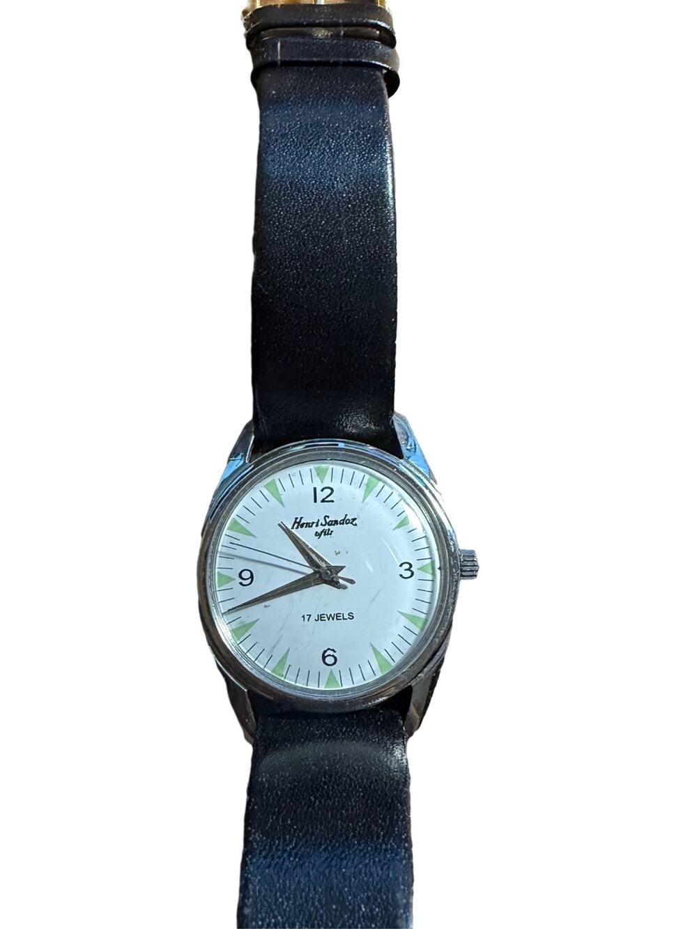 Henri Sandoz & Fils 17 Jewels Mechanical Manual Wind Swiss Mens Watch
